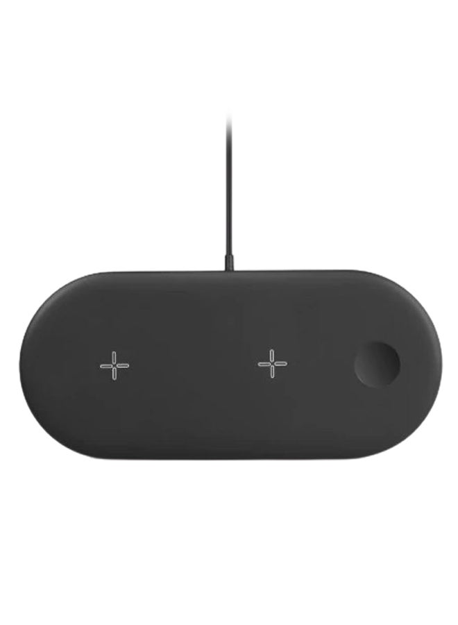MARGOUN 3-In-1 Qi Wireless Charging Pad Black - Image 1
