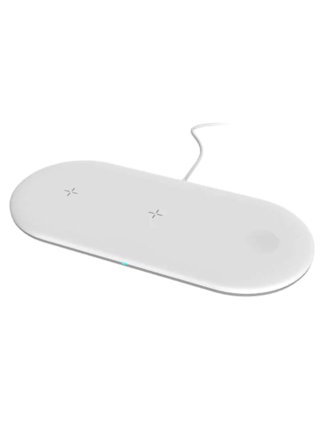 MARGOUN 3-In-1 Qi Wireless Charging Pad White - Image 1