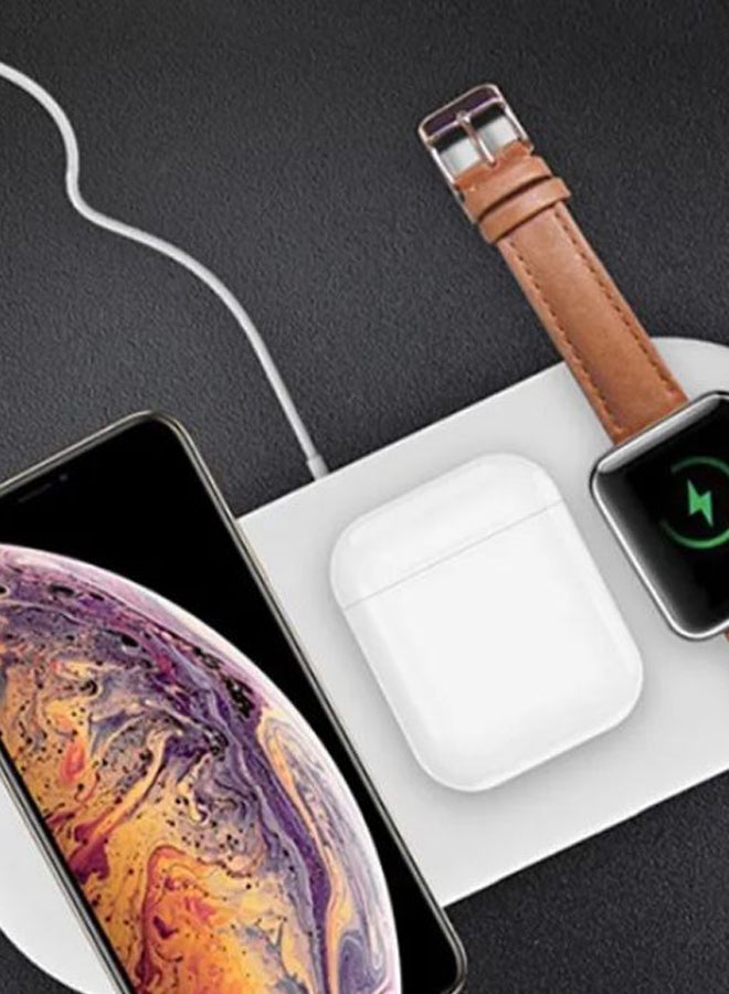 MARGOUN 3-In-1 Qi Wireless Charging Pad White - Image 3