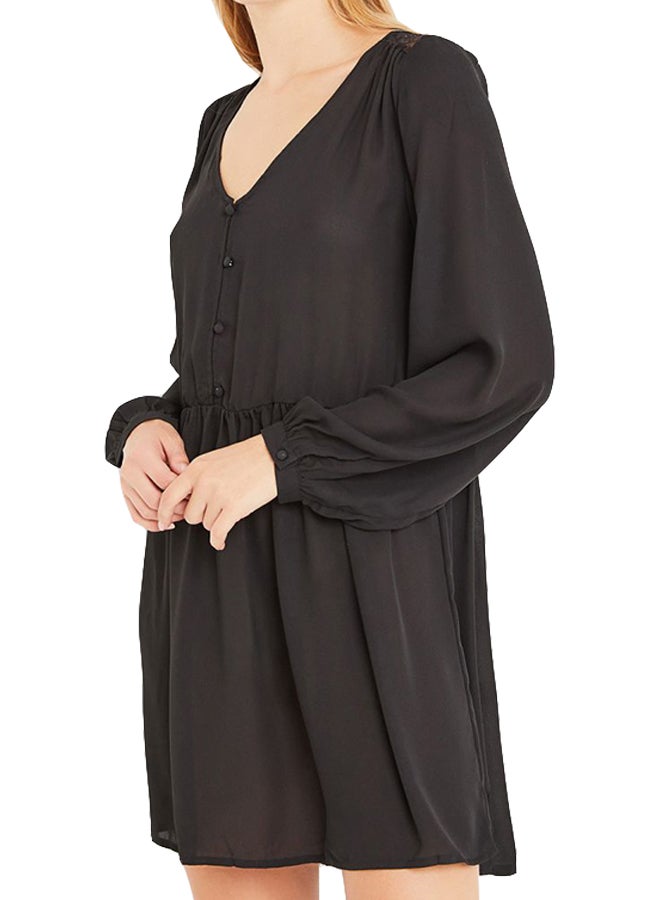 اونلي فستان بأكمام طويلة مُزين بالدانتيل أسود - Image 1