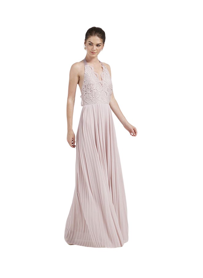 tfnc LONDON - Viva Halter Neck Maxi Dress Pink - Image 1