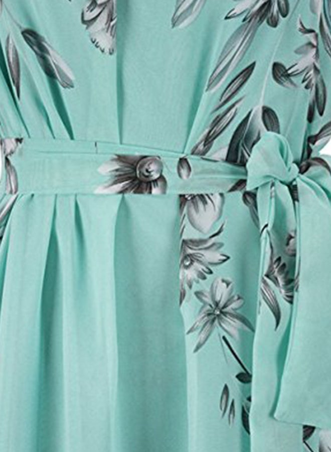 Y&D Floral Print Maxi Dress Green  - Image 3
