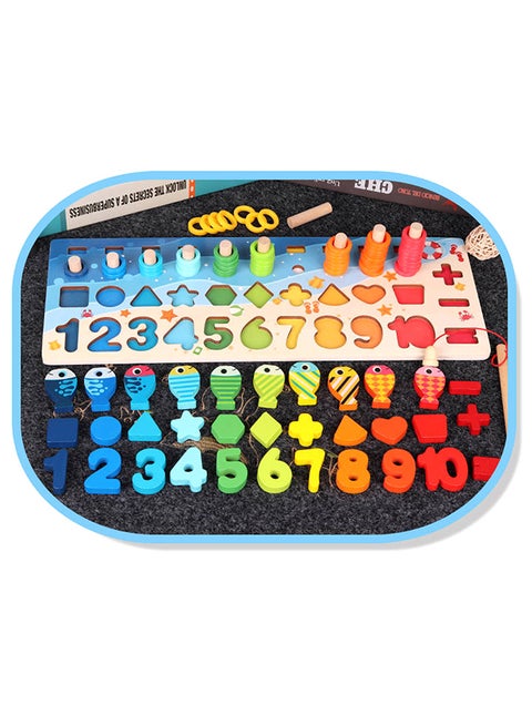 Wooden Number Puzzle Match Board Math Game 43.50 x 4.70 x 16.50cm
