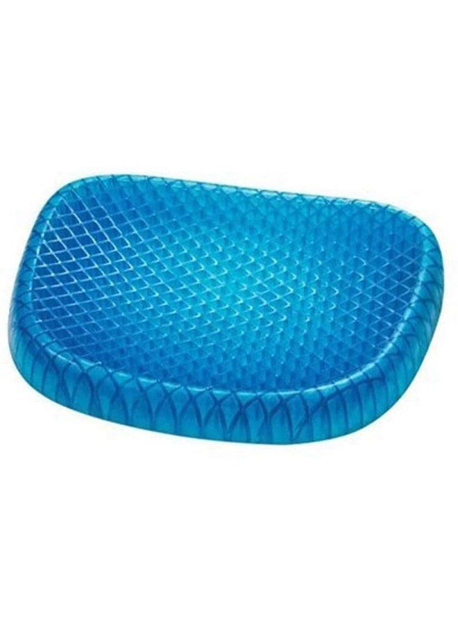 Toshionics - 3D Cooling Grid Mesh Gel Pad Gel Seat Cushion Egg Sitter Cushion Polyester Blue 34x42x4cm - Image 1