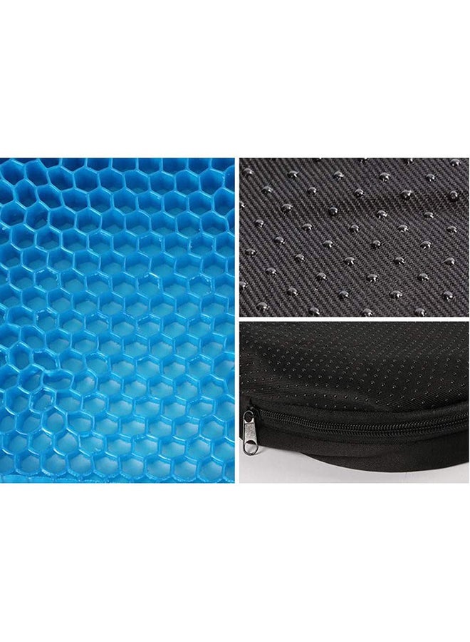 Toshionics - 3D Cooling Grid Mesh Gel Pad Gel Seat Cushion Egg Sitter Cushion Polyester Blue 34x42x4cm - Image 1