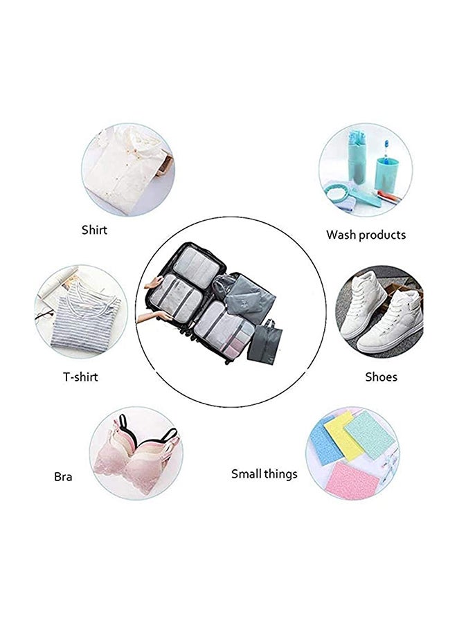 Generic 7-Piece Travel Luggage Oraganizer Set Grey  - Image 4