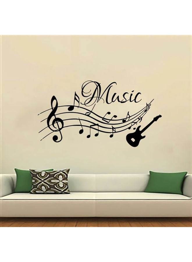 Music Wall Sticker Black 100x105cm