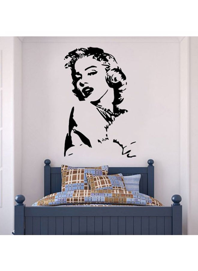 Marilyn Monroe Decorative Wall Sticker Black 100x105cm