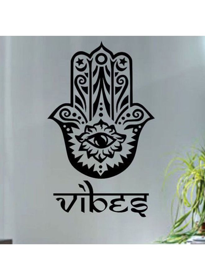Zen Vibes Themed Decorative Wall Sticker Black 120x80cm