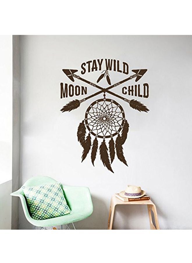 BBOriginalDesigns Stay Wild Moon Child Wall Sticker Brown 45x60cm 