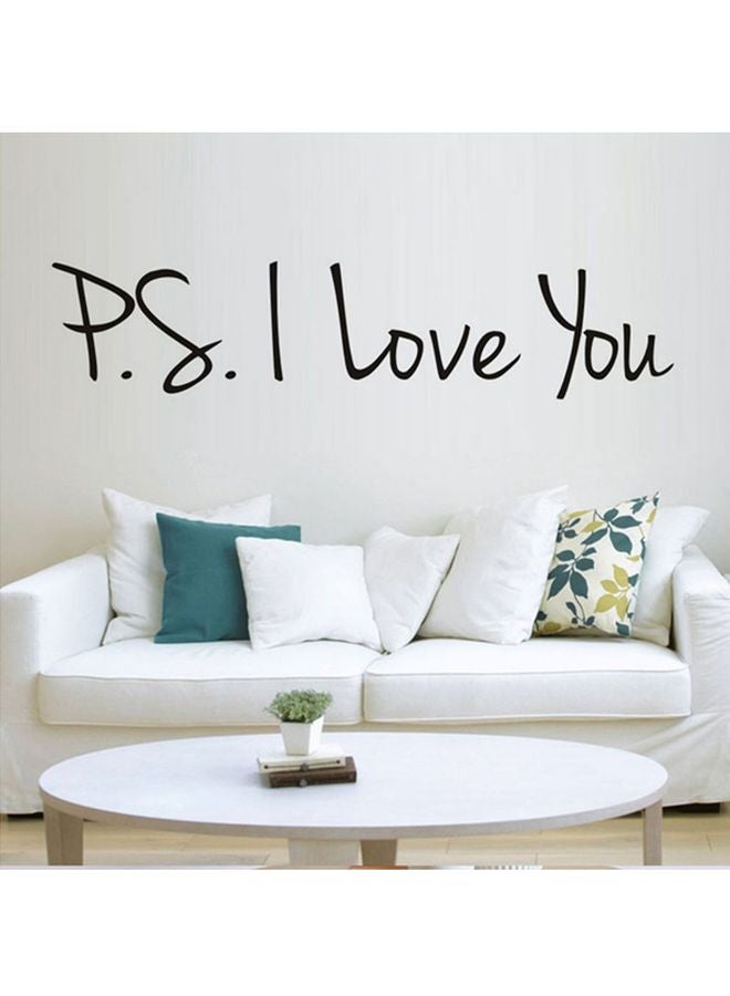 ملصق جداري بتصميم عنوان فيلم "P.S. I Love You" أسود 116x52سم