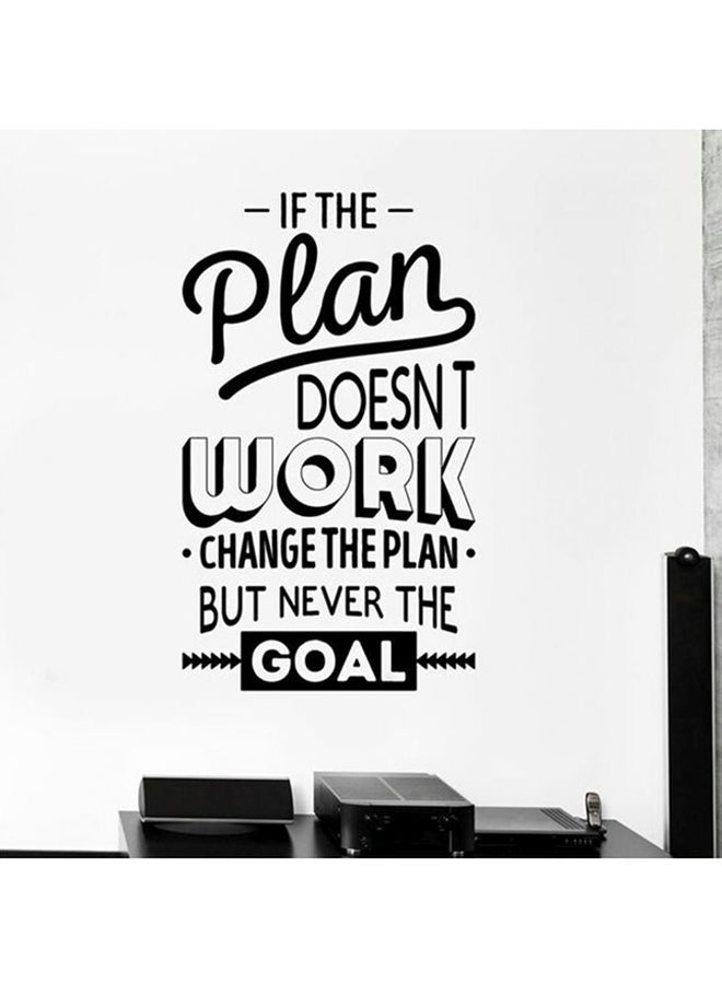 BBOriginalDesigns If The Plan Doesn't Work Wall Sticker Black 100x105cm