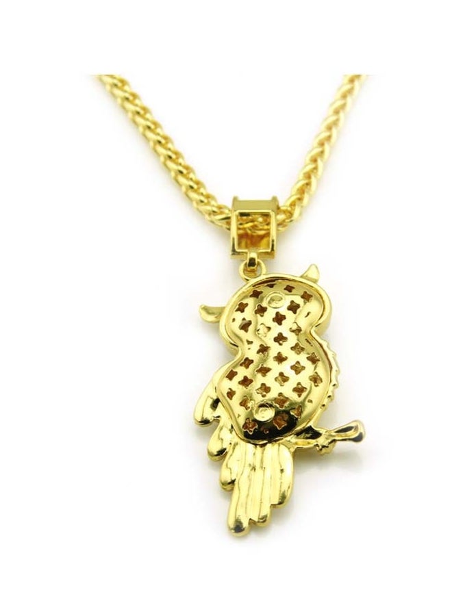 بيوينتي قلادة بدلاية مرصعة بالألماس بتصميم بومة - Image 2