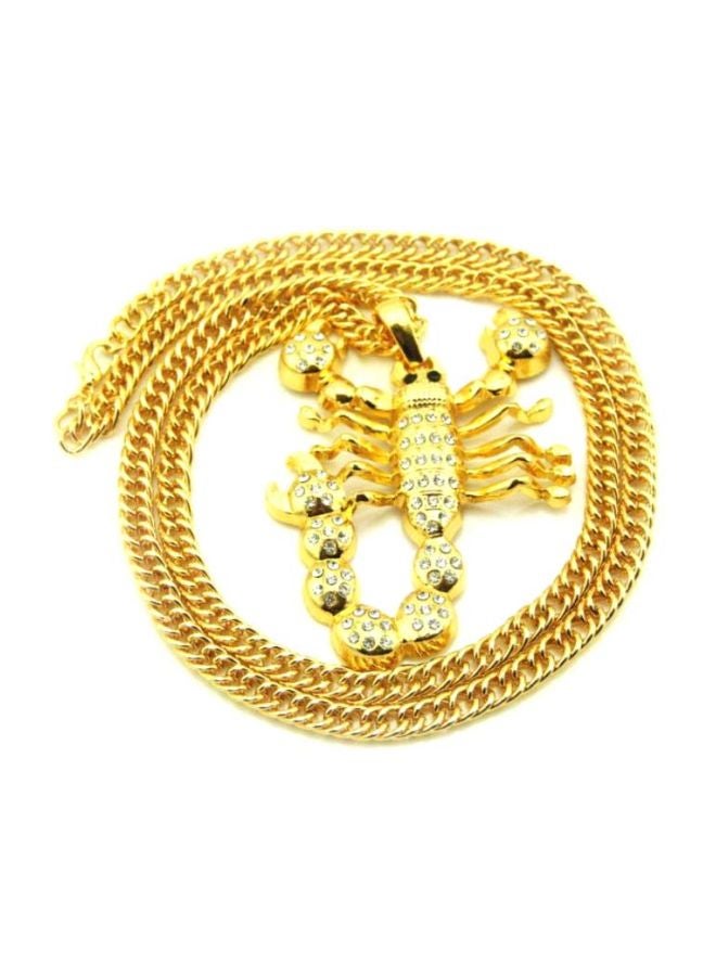Beauenty - Zinc Alloy Stone Studded Scorpion Designed Pendant Necklace - Image 1