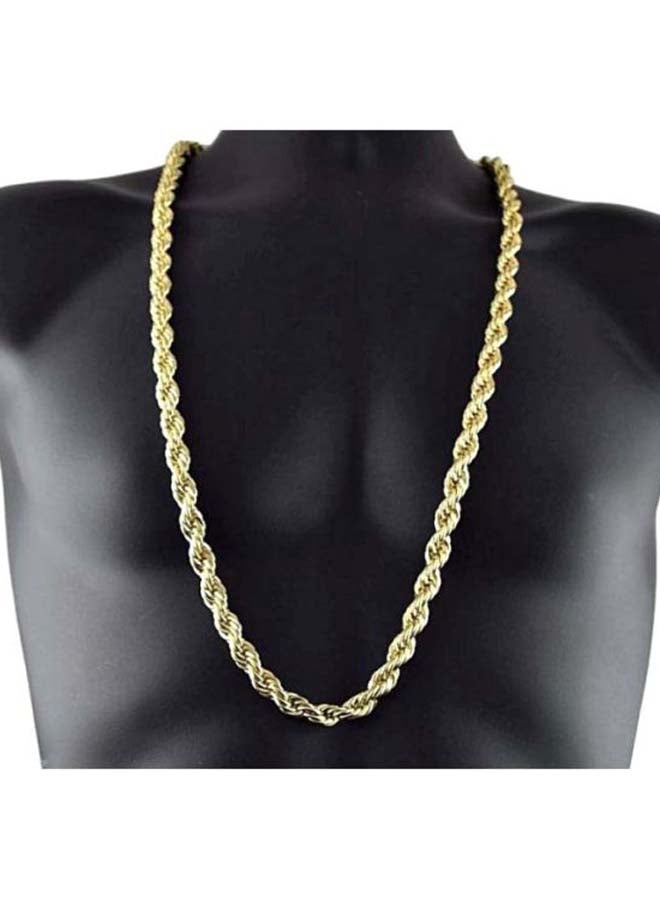 Zinc Alloy Twisted Rope Designed Chain Necklace - Image 3