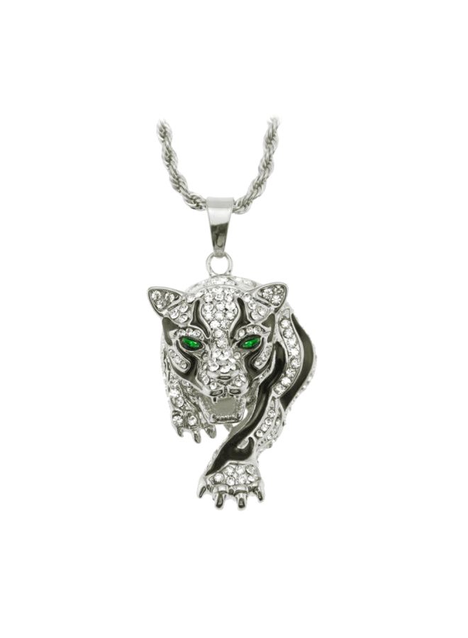 بيوينتي قلادة بحلية متدلية على شكل نمر مرصعة بالألماس - Image 1