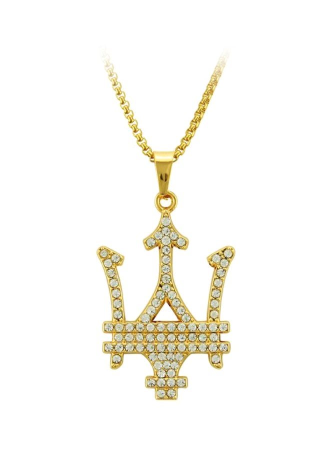 Beauenty Diamond Symbol Shaped Stone Studded Pendant Necklace  - Image 1