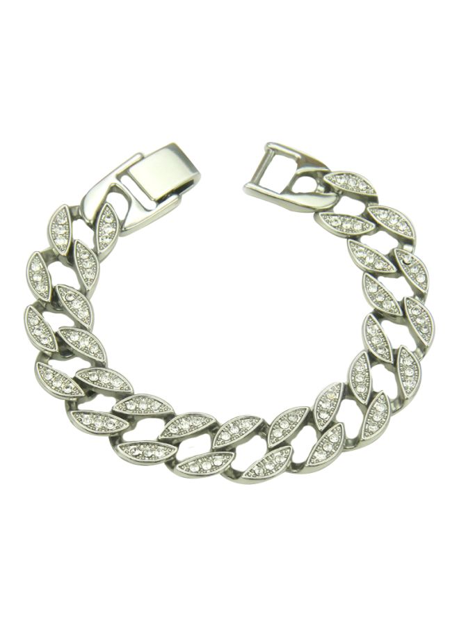 Beauenty Zinc Alloy Stone Studded Hollow Bracelet  - Image 1