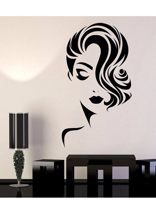 Pretty Lady Wall Sticker Black 120x80cm