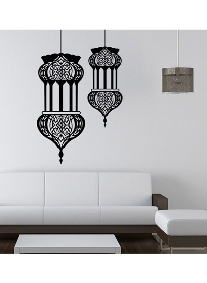 Lanterns Themed Wall Sticker Black 100x105cm