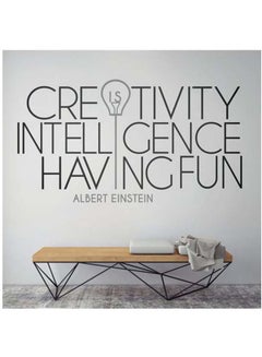 BBOriginalDesigns Creativity Intelligence Having Fun Quote Themed Wall Sticker Black/Grey 36x24cm 