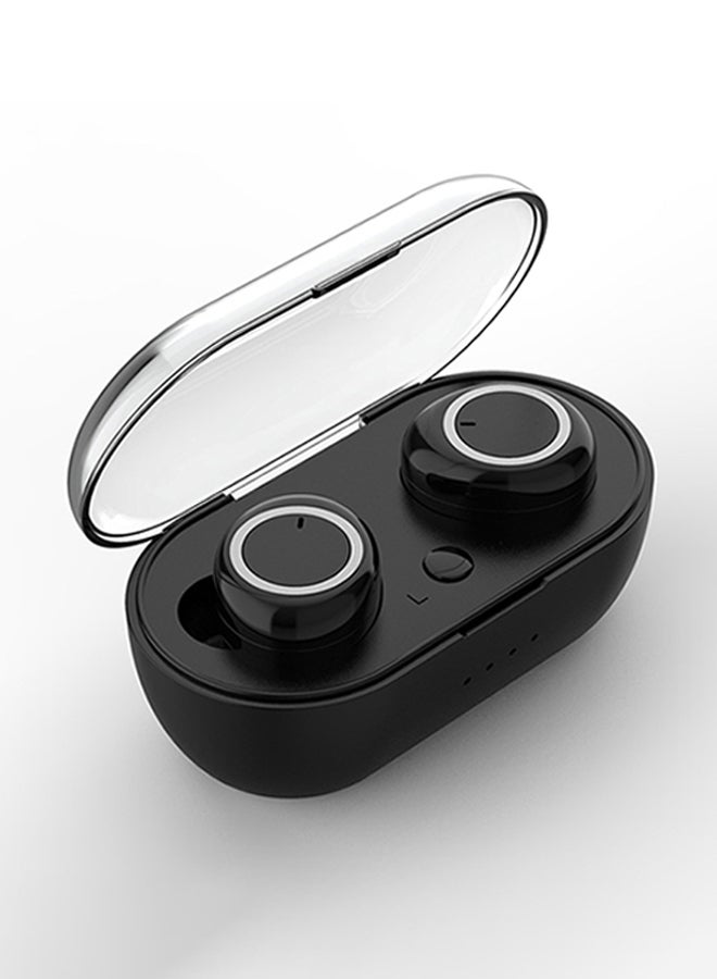 Generic - TWS Wireless Earphones BT 5.0 Touch-control Earphones Chargeable Headsets with Microphone Charging Case IPX6 Waterproof Low-Latency Earbuds Compatible with Android iOS PC Tablet Black Silver Black Silver - Image 1