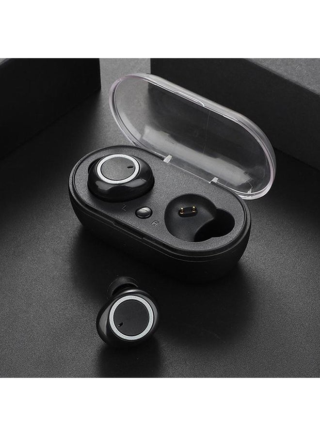Generic - TWS Wireless Earphones BT 5.0 Touch-control Earphones Chargeable Headsets with Microphone Charging Case IPX6 Waterproof Low-Latency Earbuds Compatible with Android iOS PC Tablet Black Silver Black Silver - Image 1