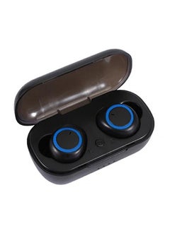 TWS Wireless Earphones BT 5.0 Touch-control Earphones Chargeable Headsets with Microphone Charging Case Low-Latency Earbuds Compatible with Android iOS PC Tablet Black Blue