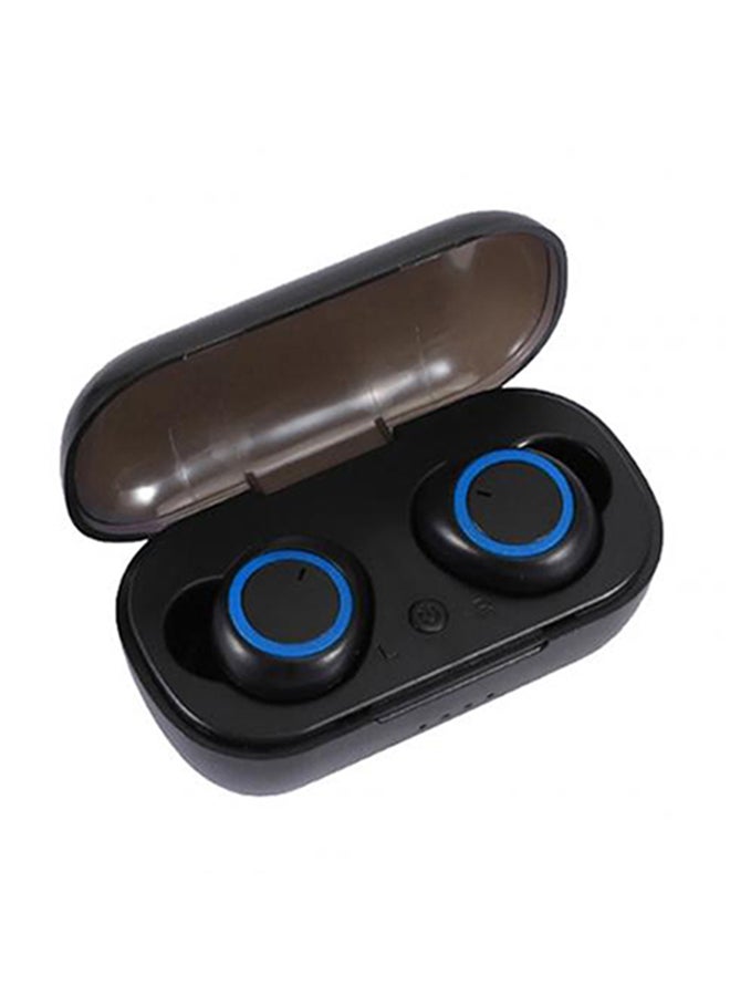Generic - TWS Wireless Earphones BT 5.0 Touch-control Earphones Chargeable Headsets with Microphone Charging Case Low-Latency Earbuds Compatible with Android iOS PC Tablet Black Blue - Image 1