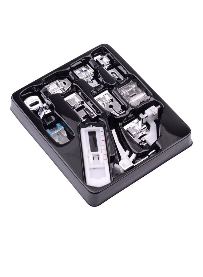 11-Piece Presser Feet Set Silver/Blue/White - Image 2