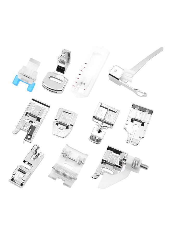 11-Piece Presser Feet Set Silver/Blue/White - Image 3
