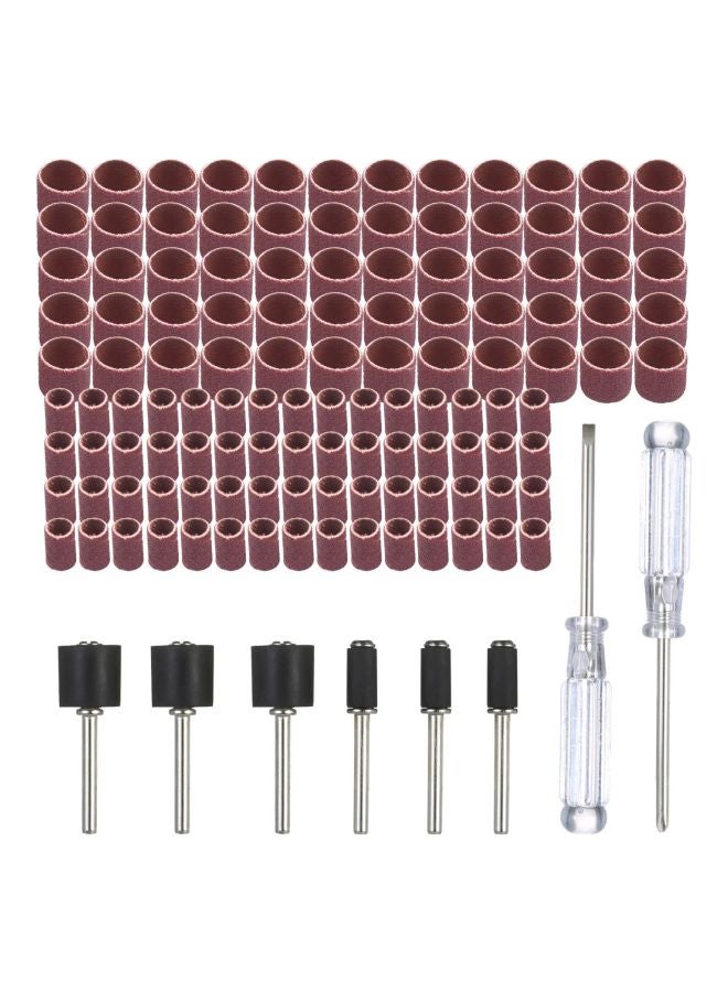 608-Piece Drum Sanding Kit With Drum Mandrels Screwdrivers And Sleeve Set Multicolour 25x7x20cm  - Image 1