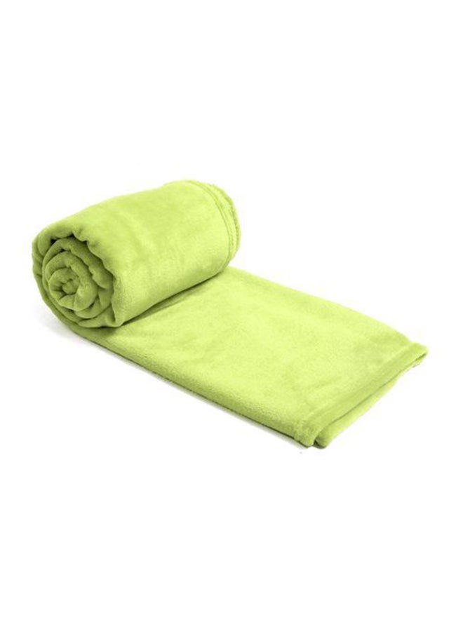 FINE LINEN Super Soft Throw Blanket Polyester Green 220x160cm - Image 2