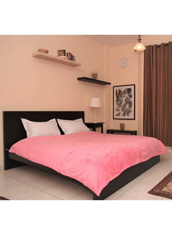 Throw Blanket Polyester Rose Pink 220x160cm