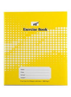 Psi 200-Pages Four Lined Exercise Book Yellow  - Image 1