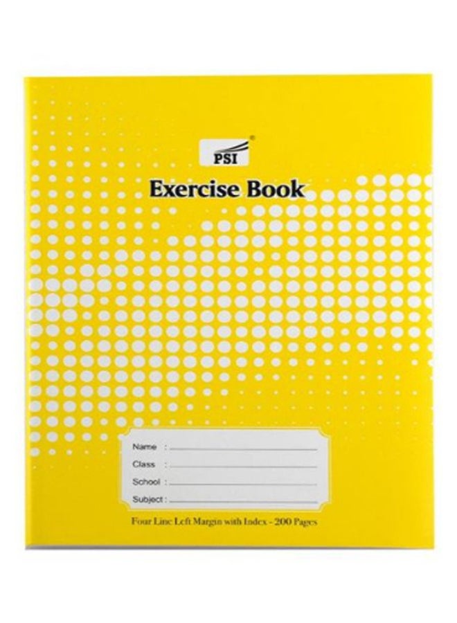Psi - 200-Pages Four Lined Exercise Book Yellow - Image 1