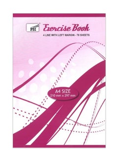 Psi A4 Four Lined Ruling Exercise Book Multicolour  - Image 1
