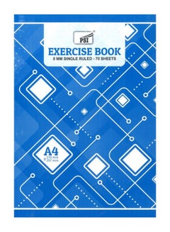 Psi 70-Sheets A4 Single Lined Exercise Book Blue  - Image 1