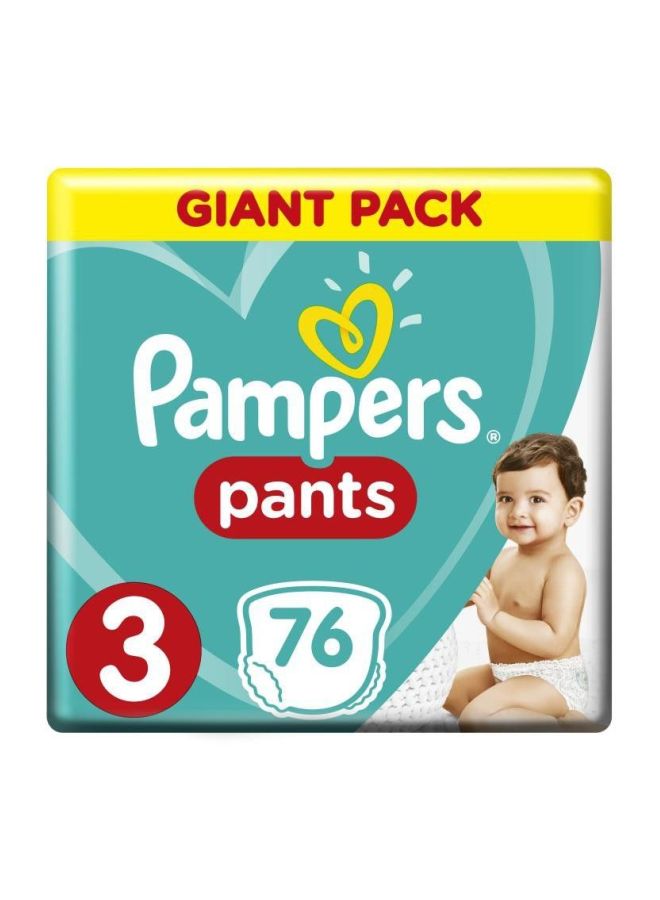 Pampers Pants Diapers, Size 3, Midi, 6-11 kg, Giant Pack, 76 Count - Image 1