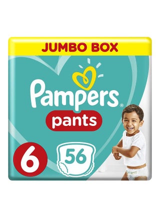Pants Diapers, Size 6, Extra Large, 16+ kg, Jumbo Box, 56 Count - v1597315987/N39708561A_1