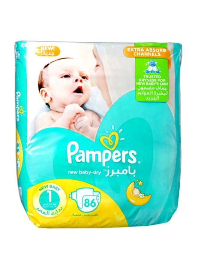 Pampers Baby-Dry Diapers, Size 1, 2-5 kg, Mega Pack, 172 Count  - Image 1
