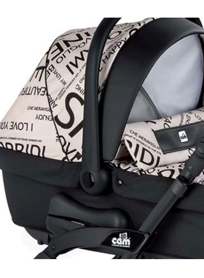 cam Travel Stroller System, Soft Padded -Beige  - Image 2