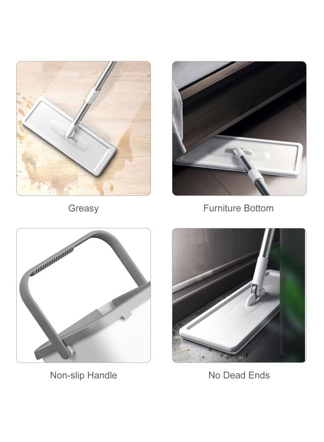 Microfiber Mop With Bucket Set Grey/White - Image 5