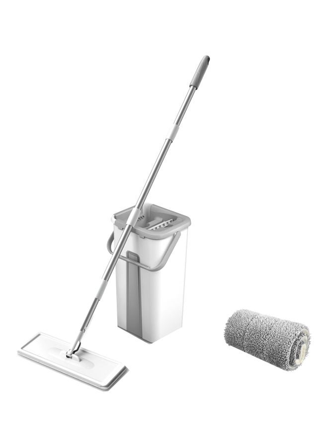 Microfiber Mop With Bucket Set Grey/White - Image 1