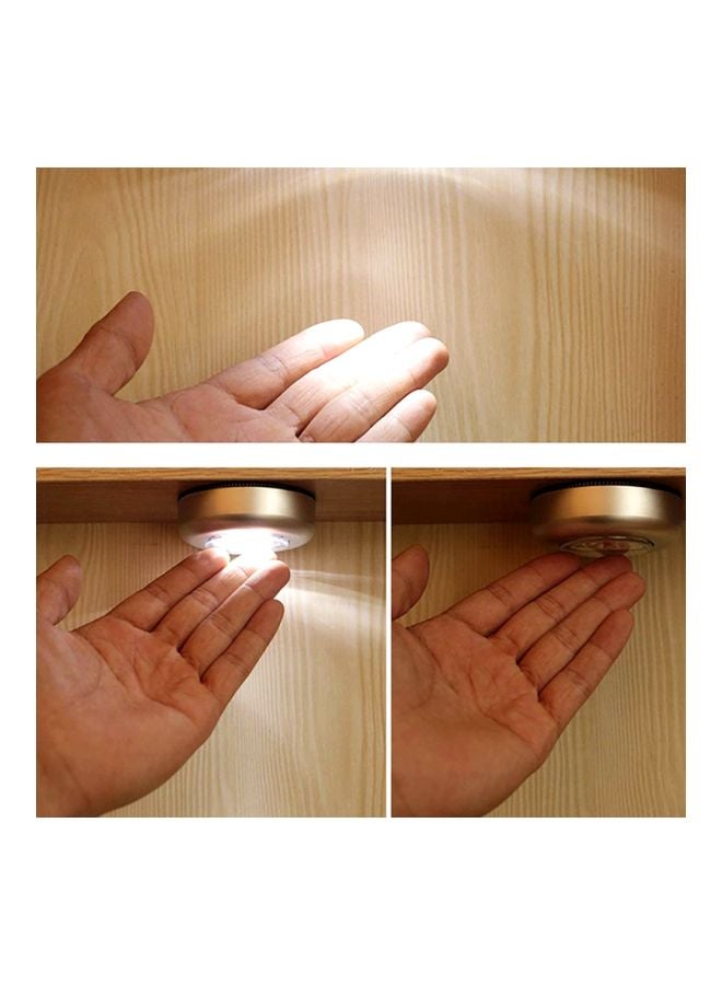 Generic - 3-Piece Motion Sensor LED Light With Adhesive Pad White 9x8x2cm - Image 1
