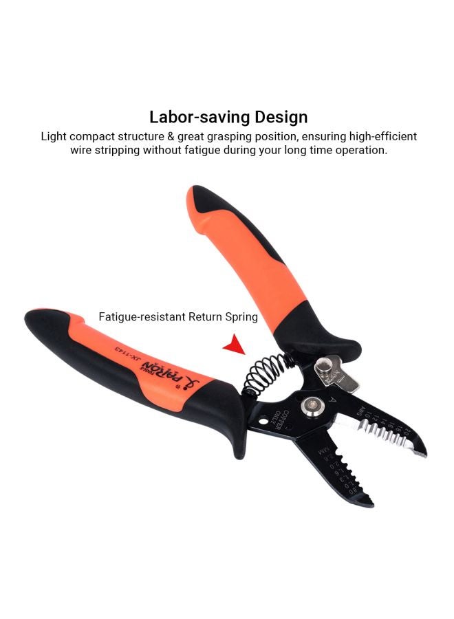Paron 6-Hole Multifunctional Wire Stripper Orange/Black - Image 5