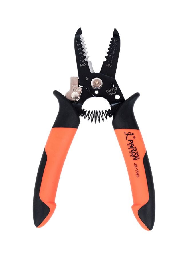 Paron 6-Hole Multifunctional Wire Stripper Orange/Black - Image 1