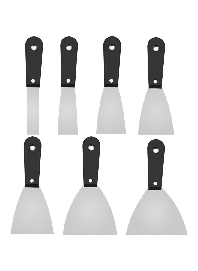 PENGGONG 8-Piece Portable Putty Knife Set Black/Silver - Image 2