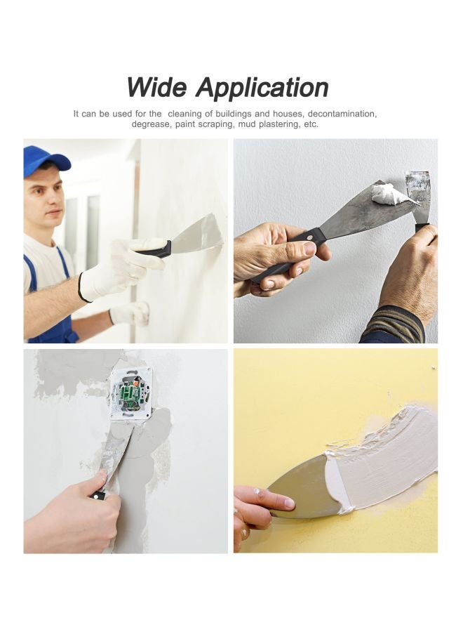 PENGGONG 8-Piece Portable Putty Knife Set Black/Silver - Image 4