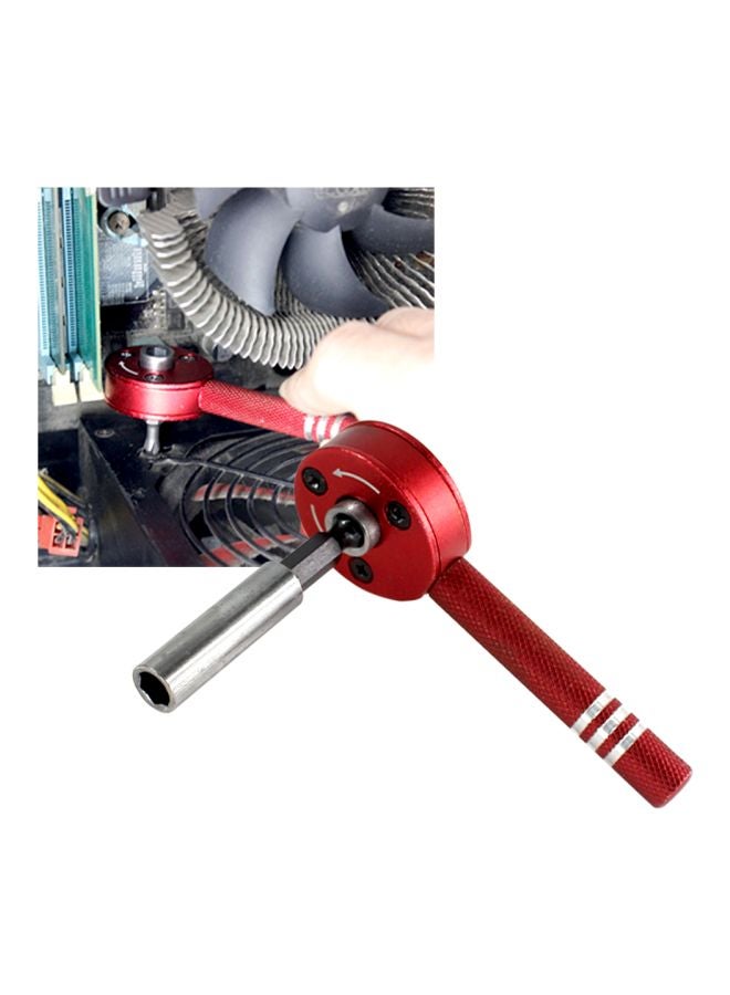 PENGGONG 28-Piece Ratcheting Screwdriver Set Red/Grey/Silver  - Image 2